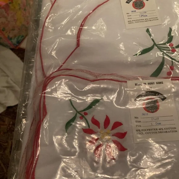 NWT Holiday table clothes in original packing never used